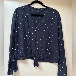 Rails cropped polka dot blouse